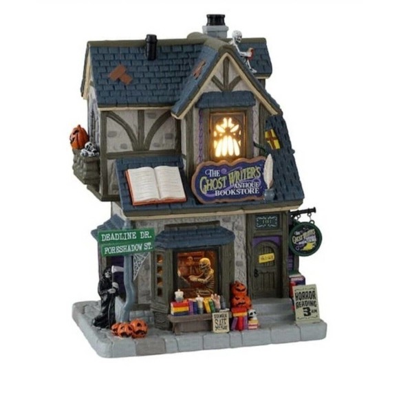 Lemax Other - Lemax Spooky Town 2021 THE GHOST WRITER'S ANTIQUE BOOKSTORE #15729 Lighted*